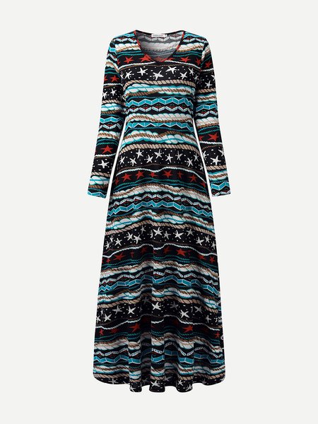 

V Neck Casual Dresses, Black, Maxi Dresses