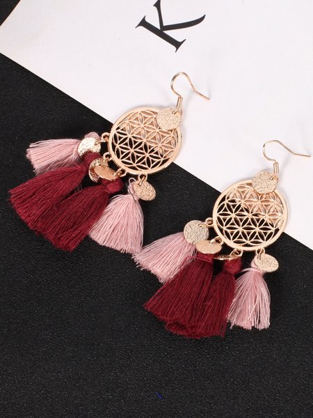 

Earrings, Wine red, Earrings