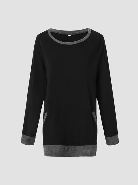 

Casual Household Daily Vintage Crew Neck Shirts & Tops, Black, Tops