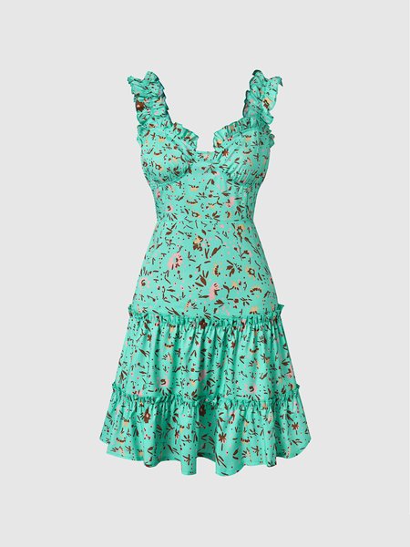 

Regular Fit Elegant Dress, Green, Mini Dresses