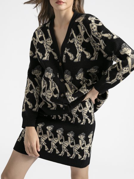 

Long Sleeve Acrylic Outerwear, As picture, Cardigans