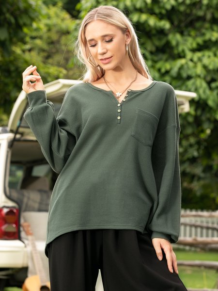 

Vintage Cotton-Blend Shirts & Tops, Army green, Tees & T-shirts