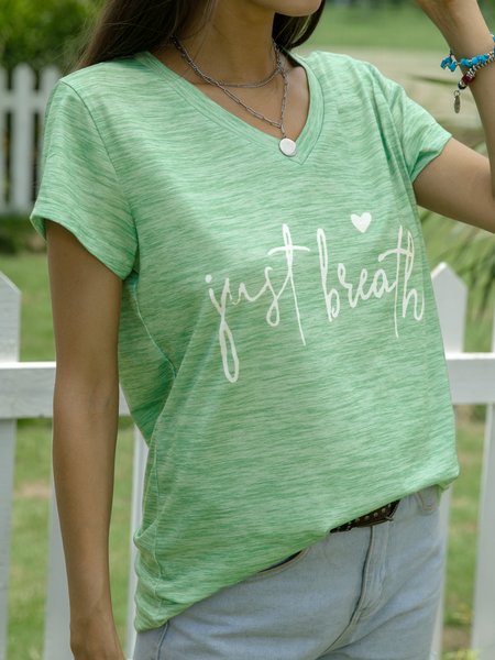

Cotton-Blend Casual T-Shirts, Green, T-Shirts