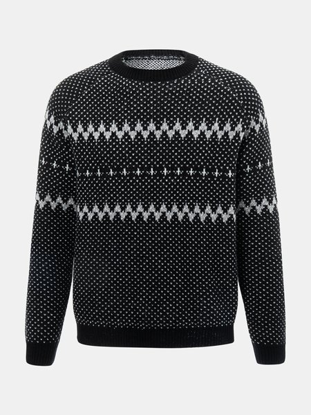 

Cotton Vintage Sweater, Black, Men's Sweater