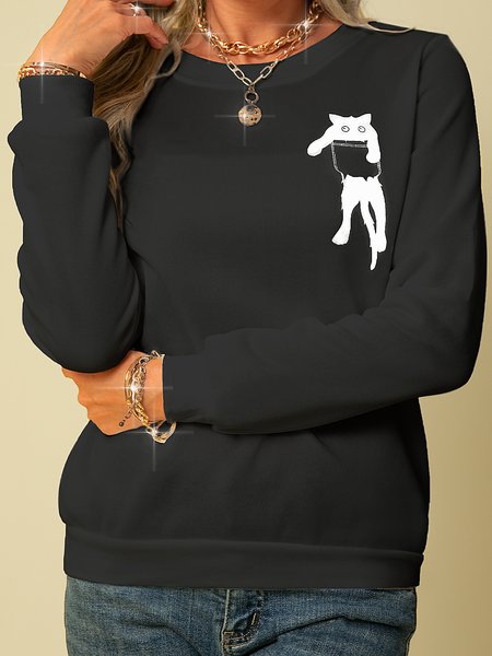 

Animal Statement Crew Neck Sweatshirts, Black, Hoodies & Sweatshirts