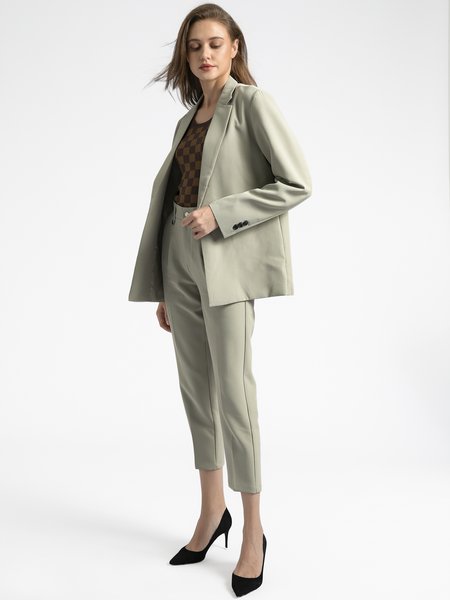 

Simple Basic Straight Leg Pants, Khaki, Straight Leg Pants
