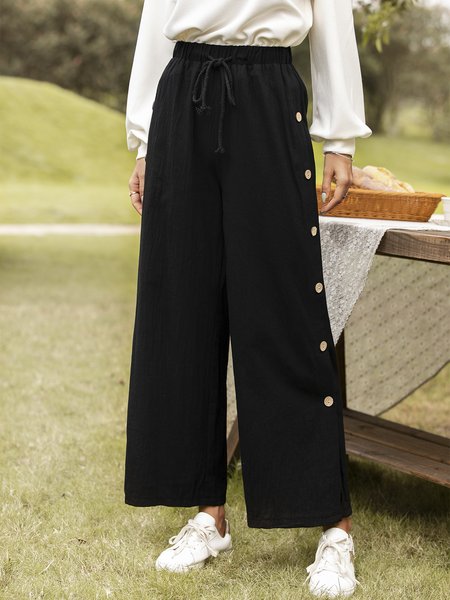 

Plain Vintage Pants, Black, Pants