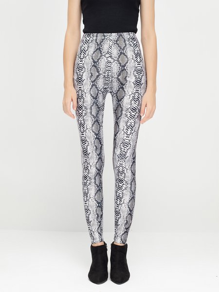 

Casual Snakeskin Leggings, As picture, Leggings