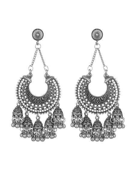 

Seaside holiday ethnic style jewelry earrings, Silver, Earrings