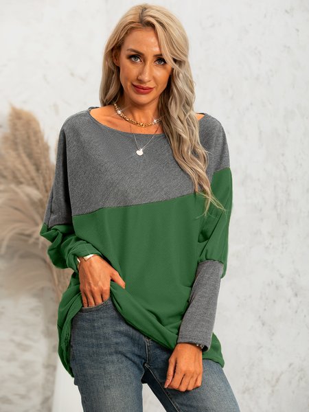 

Long Sleeve Plain Shirts & Tops, Green, Tops