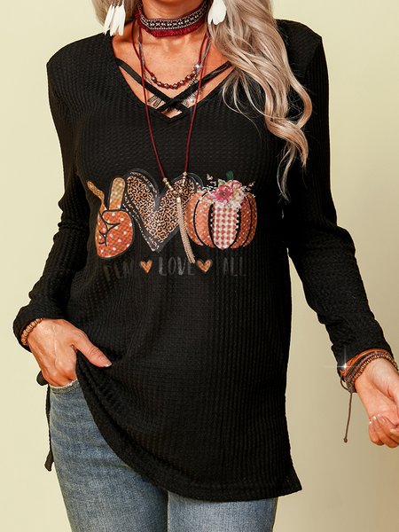 

New Fashion Women Plus Size Halloween Vintage Shift Shirts & Tops, Black, Tops