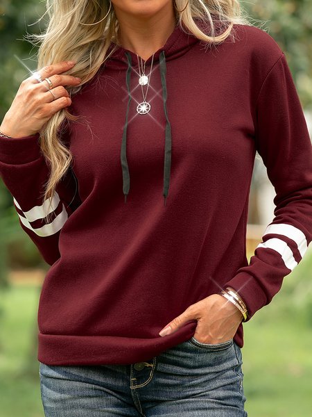 

Hoodie Casual Long Sleeve Plain Sweatshirts, Wine red, Hoodies & Sweatshirts