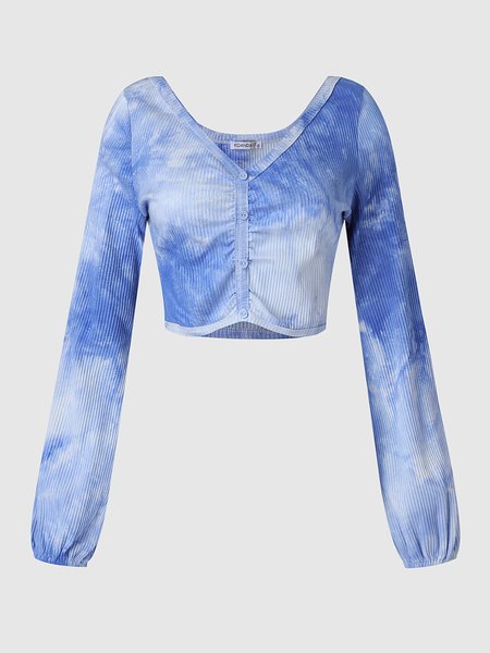 

Regular Fit Ombre Casual T-shirt, As picture, Tees