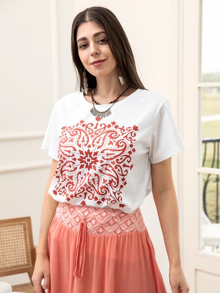 

Casual T-shirt, White, T-Shirts