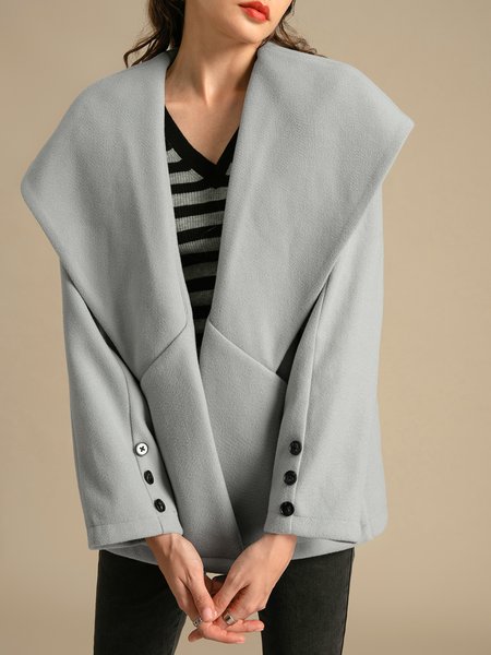 

Daily Shift Long Sleeve Solid Outerwear, Gray, Coats