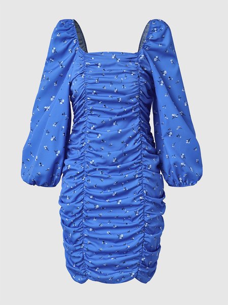 

Floral Weaving Dress, Blue, Mini Dresses
