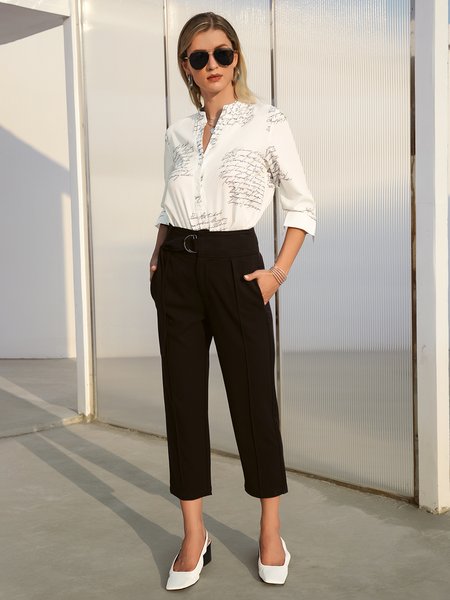 

Long Sleeve Casual Blouse, White, Blouses and Shirts