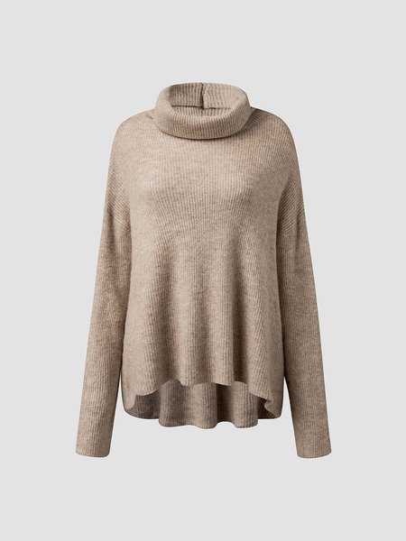 

Casual Household Daily Vintage Plain Sweater, Khaki, Sweaters