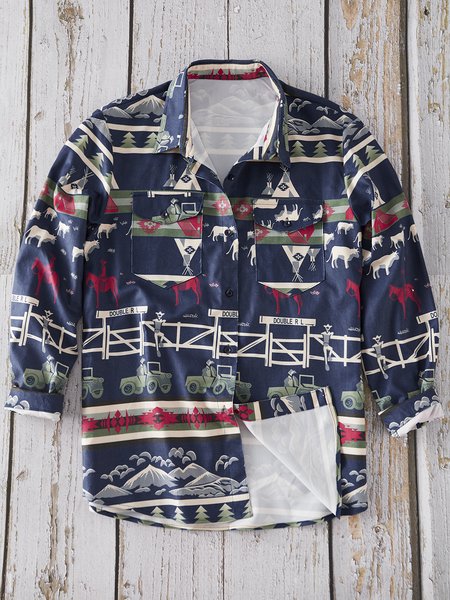 

Geometric Boho Shirts & Tops, Navy blue, Men's shirts