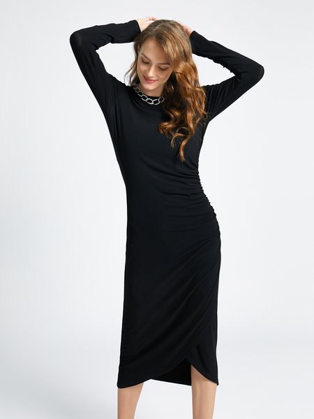 

Midi Dresses Daily Casual Ruffled Dress, As picture, Midi Dresses