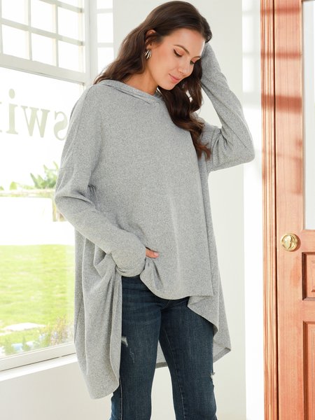 

Plain Long Sleeve Sweatshirt, Gray, Sweatshirts & Hoodies