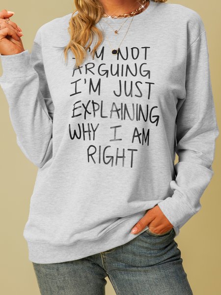 

casual long sleeve letter sweatshirt, Black, Hoodies & Sweatshirts