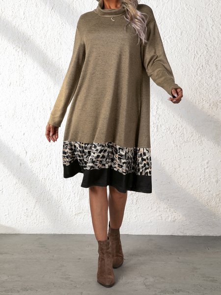 

Cowl Neck Casual Dresses, Khaki, Dresses