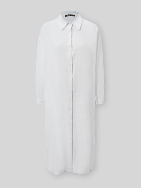 

Long Sleeve Cotton-Blend Dresses, White, Dresses