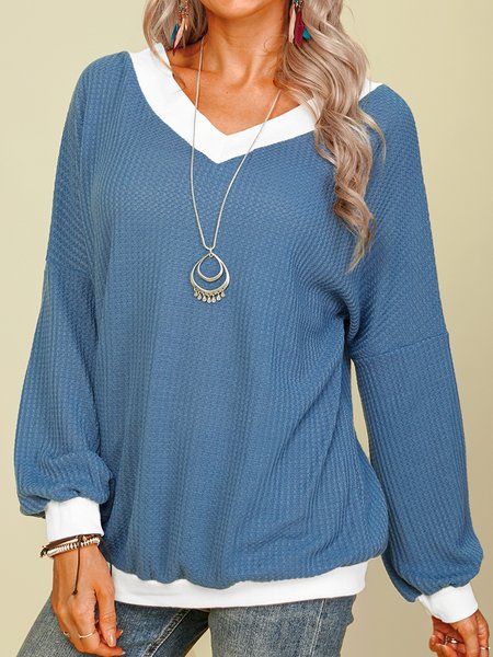 

v neck shift casual shirts & tops, Blue, Tops