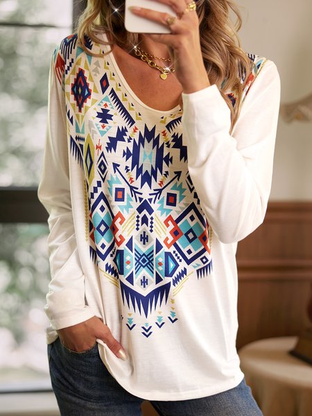 

Long Sleeve Casual Shirts & Tops, White, T-Shirts