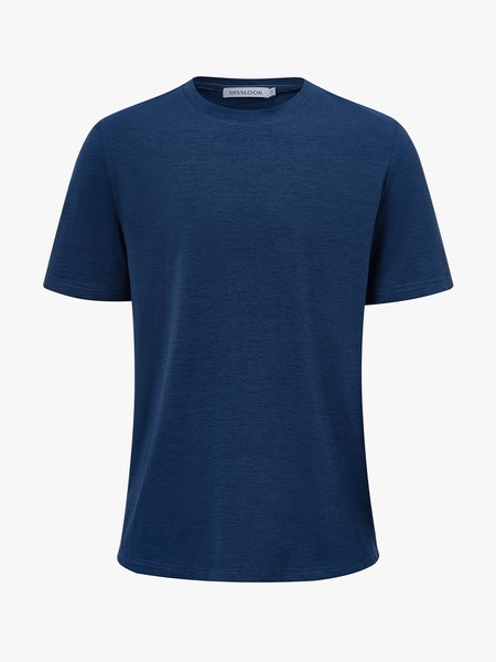 

Men's Round Neck Short Sleeve Tee, Blue, T-shirt