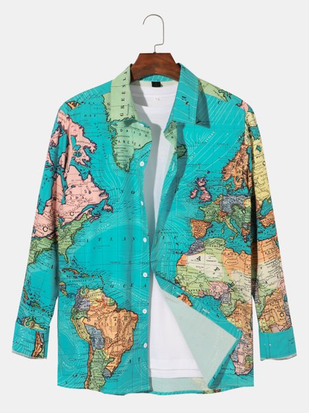 

Shirt Collar Vintage Shirts & Tops, Blue, Shirts ＆ Blouse