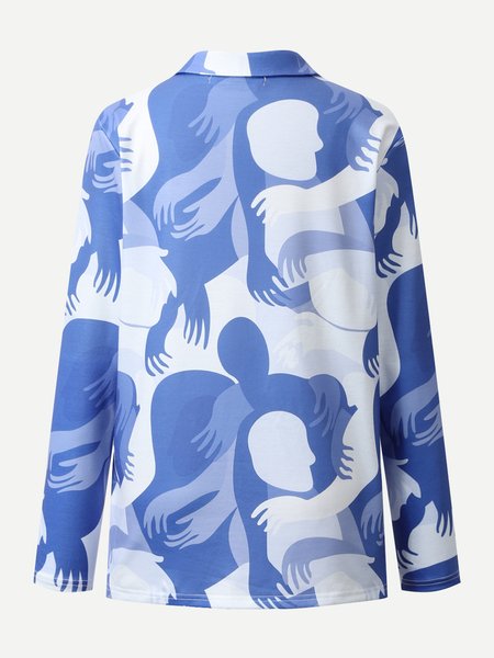 

Abstract Shirts & Tops, Blue, T-Shirts