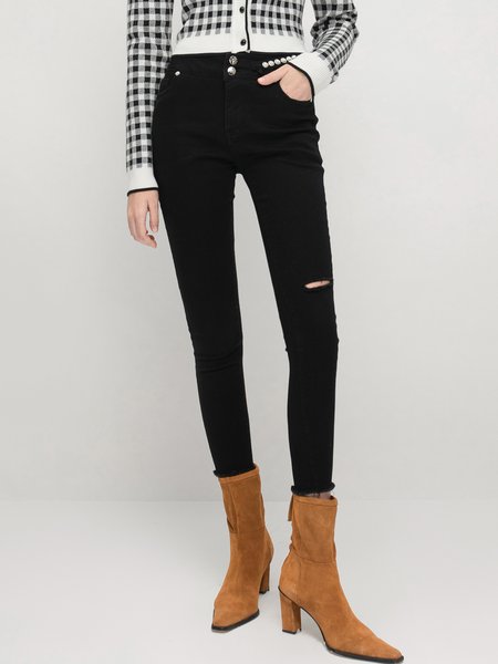 

Ripped Skinny Jeans, Black, Jeans