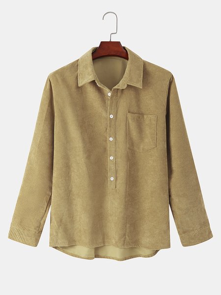 

Corduroy Shirts & Tops, As picture, Men's shirts