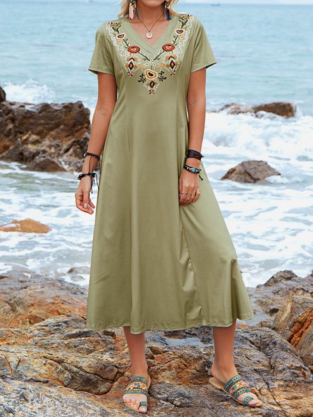 

Holiday Floral Women Dress, Gray, Maxi Dresses