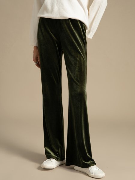 

Shift Plain Pants, Green, Straight Leg Pants