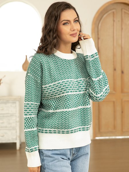 

Vintage Cotton-Blend Sweater, Green, Sweaters