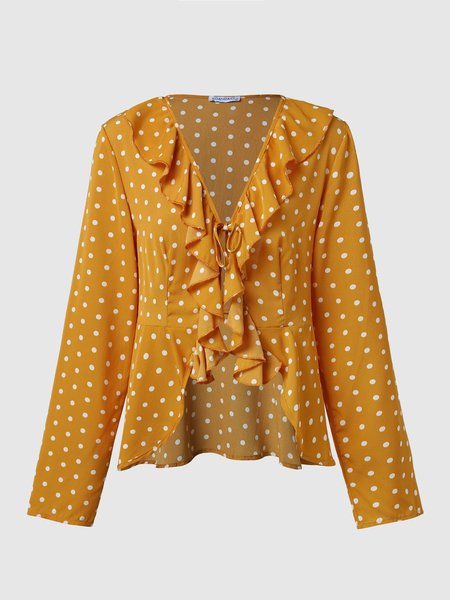 

Regular Fit Elegant Tops, Yellow, Tops