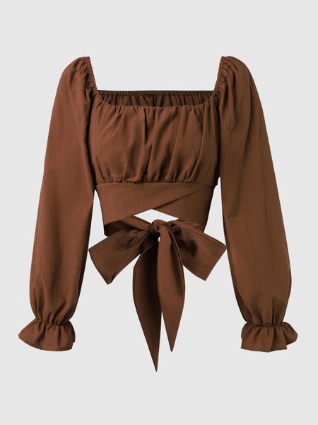 

Regular Fit Tops, Brown, Mini Dresses