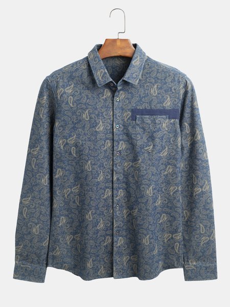 

Printed Vintage Denim Shirts & Tops, Color1, Men's shirts