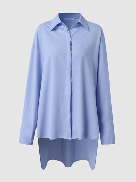 

Casual Regular Fit Solid Blouse, Blue, Blouses and Shirts