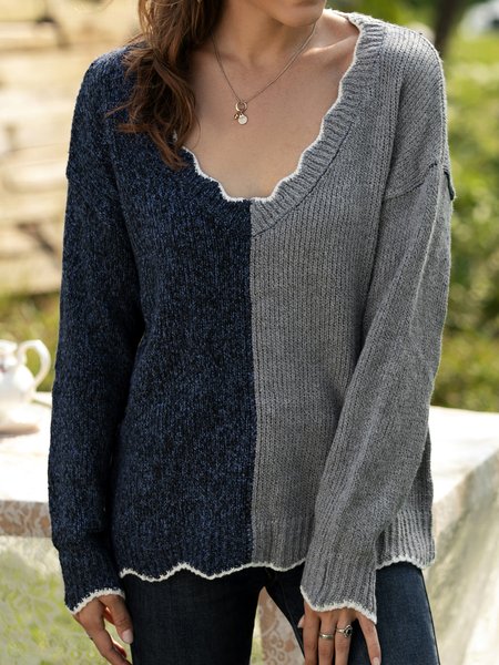 

Gray Wool Blend Casual V Neck Sweater, Sweaters & Cardigans