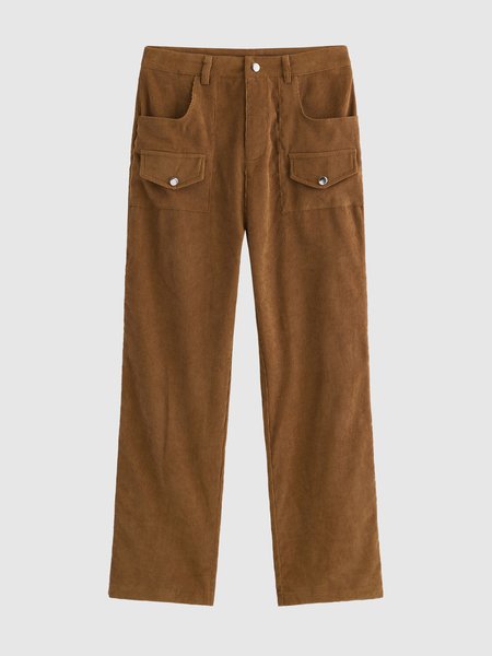 

Holiday Daily Simple Pants, Khaki, Wide Leg Pants