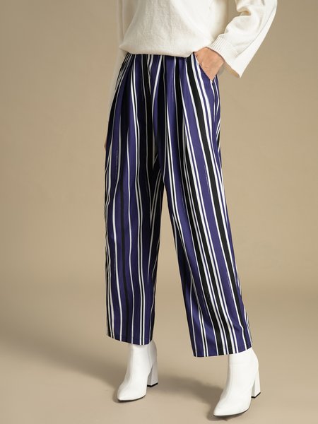 

Shift Stripes Work Pants, Blue, Wide Leg Pants