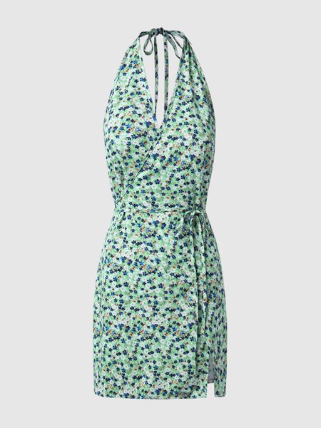 

Party Printed Weaving Dress, Green, Midi Dresses