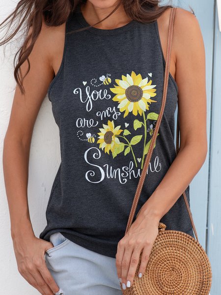 

Cotton-Blend Casual Tanks & Camis, Gray, Tanks & Camis