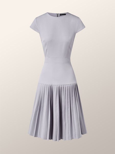 

Crew Neck Dress, Gray, Mini Dresses