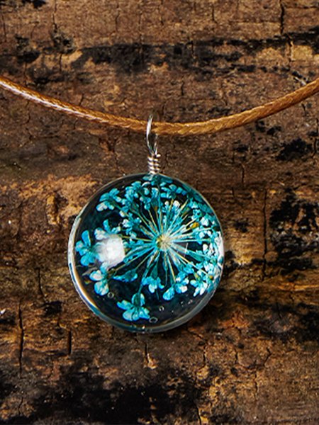 

Flower Decoration Fashion Necklace Accessory, Blue, Necklaces