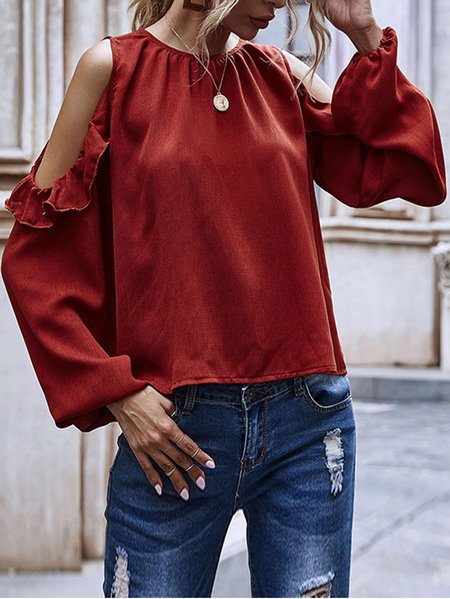 

Long Sleeve Tops, Brick red, Tops